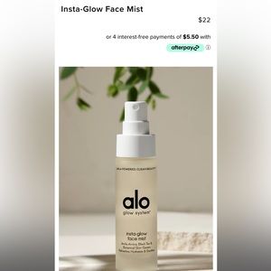 Alo insta-glow face mist